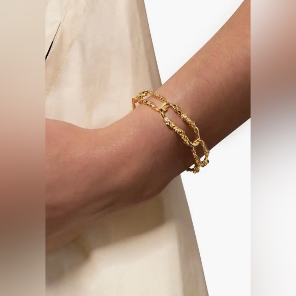 NEW Alexis Bittar Gold Cuff Bracelet